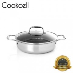 [Cookcell] 쿡셀 통3중 싱글 코팅 IH 전골냄비 24cm