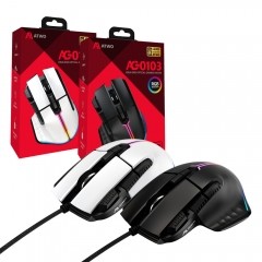 에이투 AG0103 고감도 RGB 유선 USB 게이밍 마우스 컴퓨터 PC 노트북